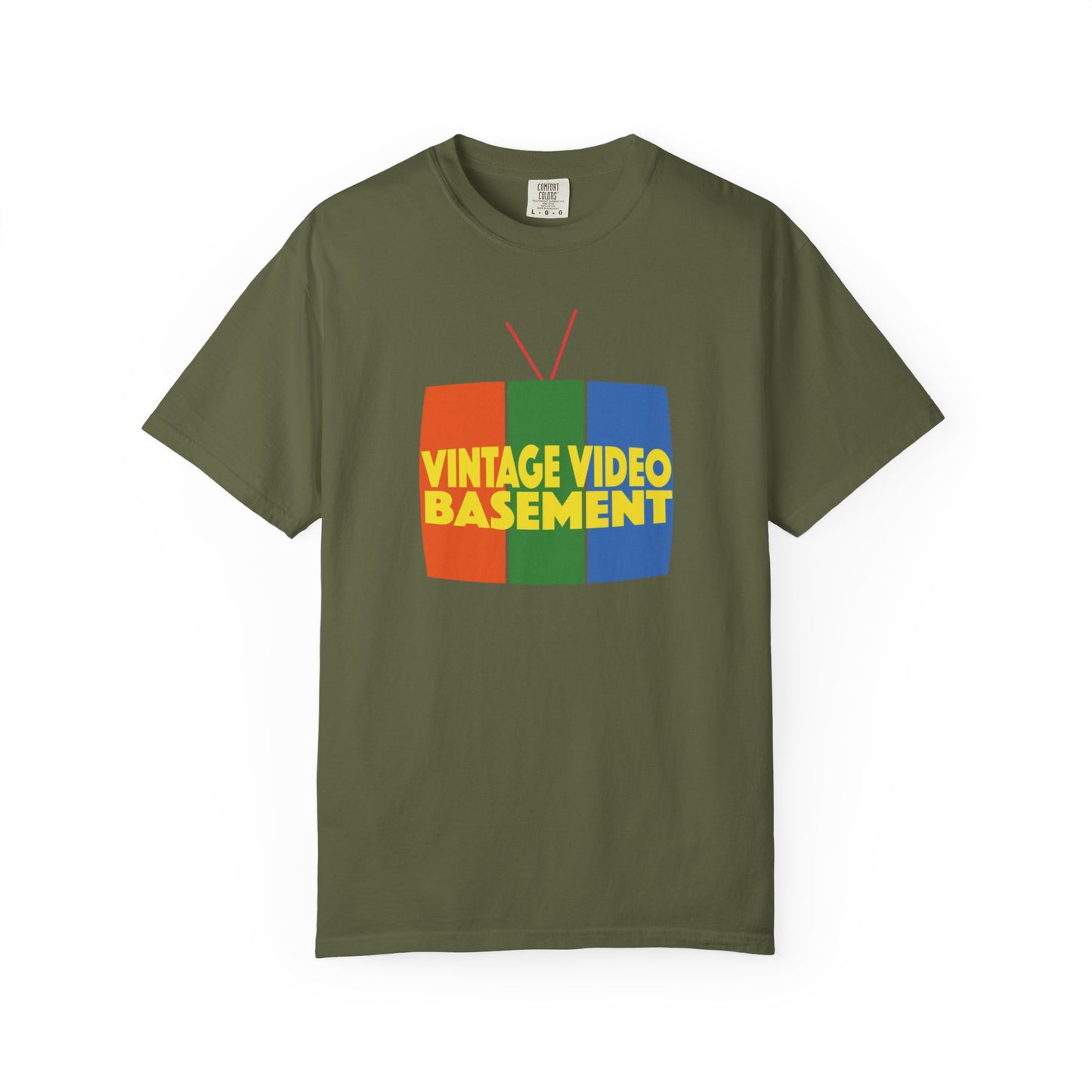 Vintage Video Basement (Alternate Logo) Unisex Garment-Dyed T-shirt