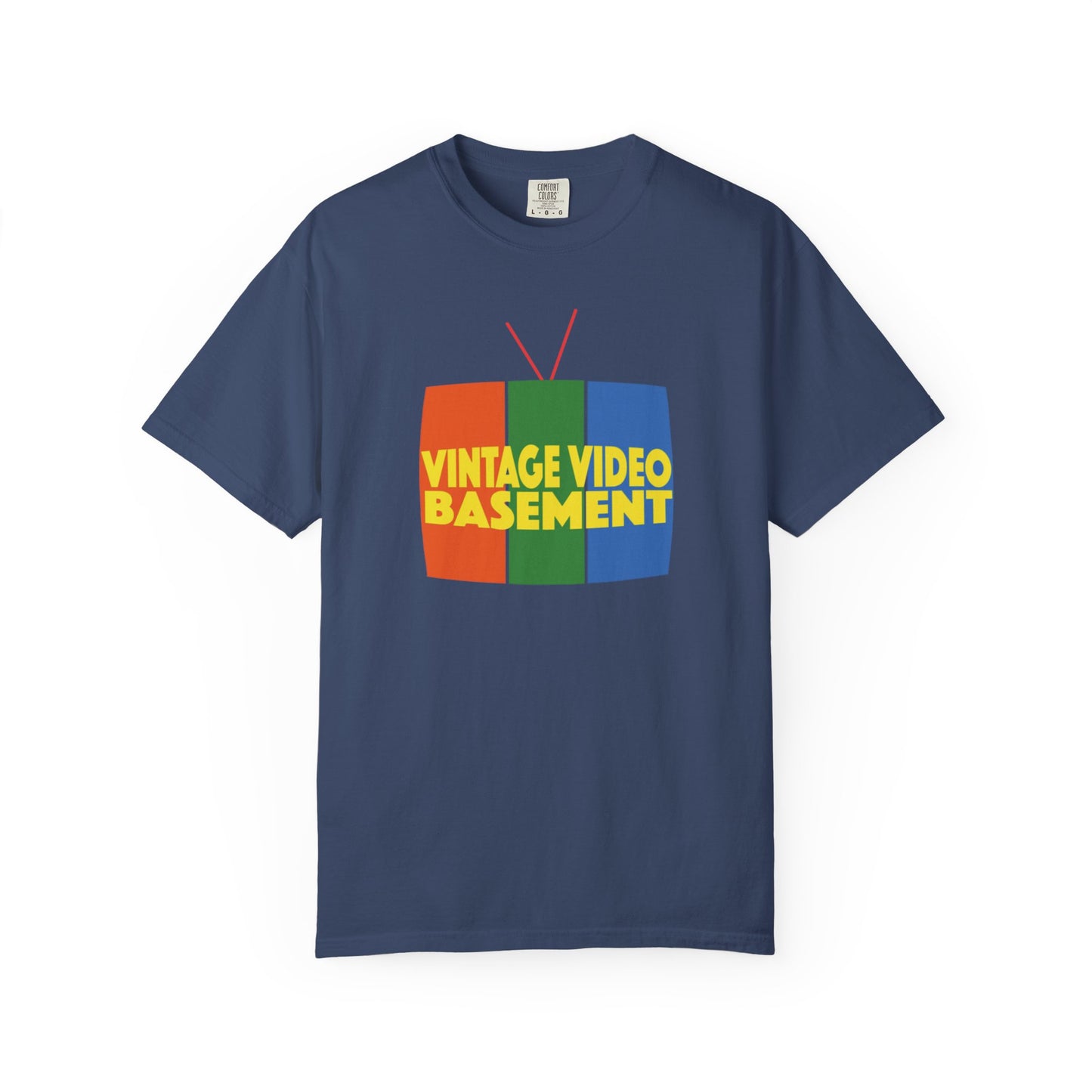 Vintage Video Basement (Alternate Logo) Unisex Garment-Dyed T-shirt